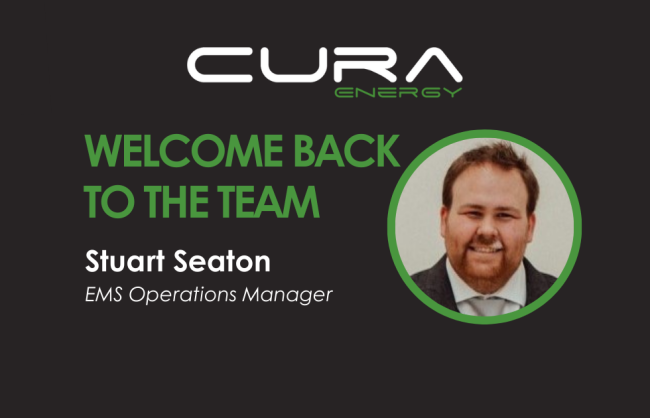 Stuart Seaton rejoins Cura Energy as EMS Operations Manager